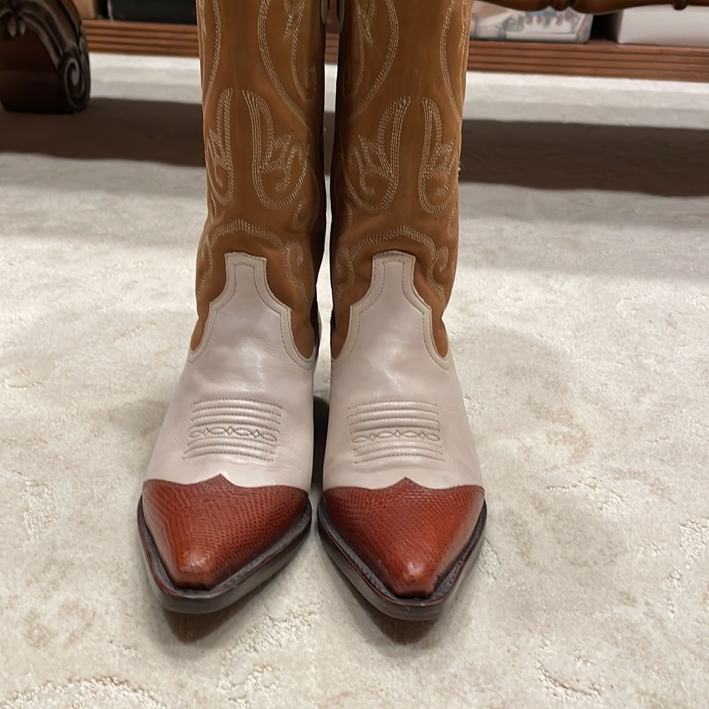 Nine West Vintage Western Leather/Swede Boots - Picture 3 of 10